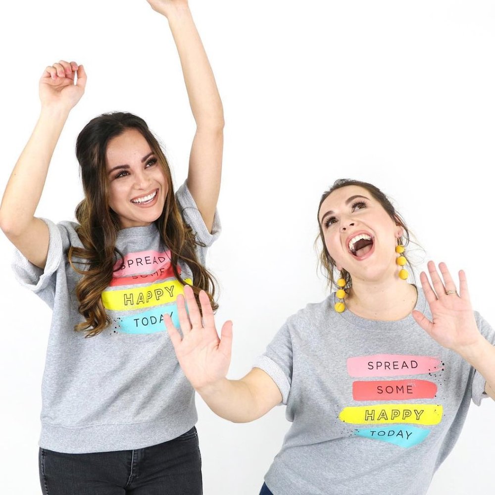 The Happy Planner Lifestyle 'Spread Some Happy Today' Cotton Sweatshirt Top